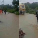 heavy monsoon Pointsmen walked between tracks Sleemanabad and Dundi stations in Madhya Pradesh